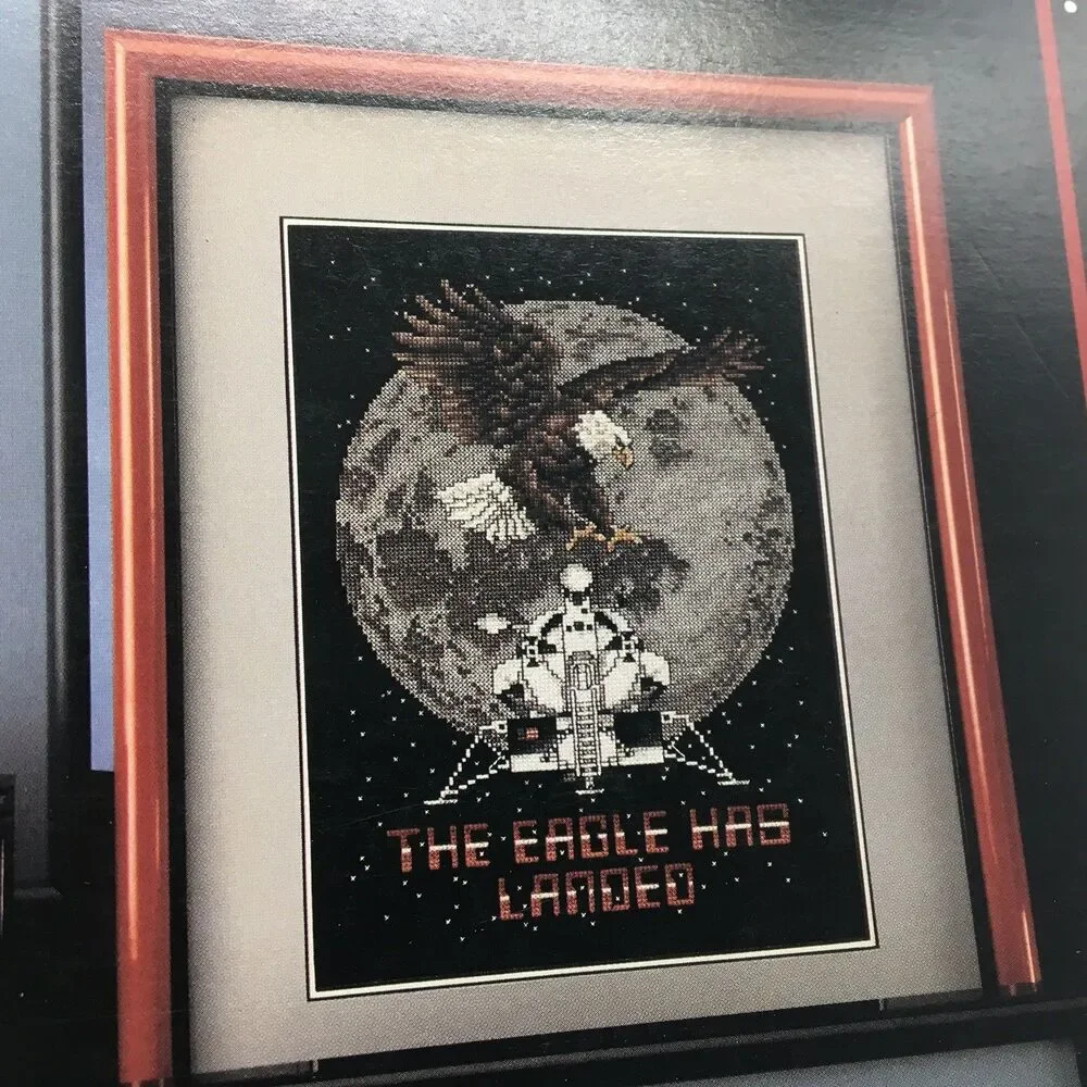 “Reach for the Stars” Cross Stitch Pattern Book Space Astronaut NASA Apollo